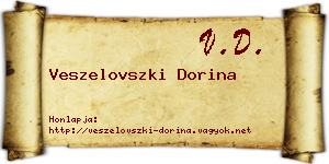 Veszelovszki Dorina névjegykártya