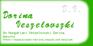 dorina veszelovszki business card